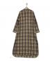 AURALEE（オーラリー）の古着「SUPER LIGHT WOOL CHECK ONE-PIECE」｜ブラウン
