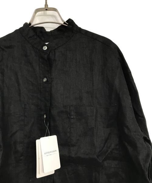 FRAMeWORK（フレームワーク）FRAMeWORK (フレームワーク) フレンチリネンドロストシャツ ブラック サイズ:FREEの古着・服飾アイテム