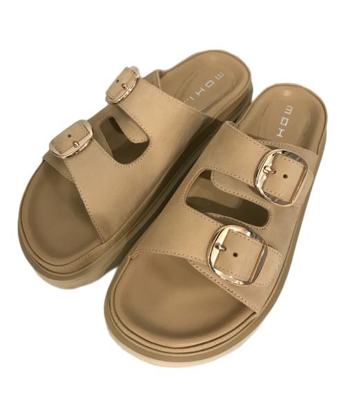 MOHI（モヒ）MOHI (モヒ) レザーコンフォートボリュームソールサンダル ブラウン サイズ:39の古着・服飾アイテム