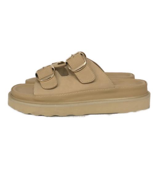 MOHI（モヒ）MOHI (モヒ) レザーコンフォートボリュームソールサンダル ブラウン サイズ:39の古着・服飾アイテム