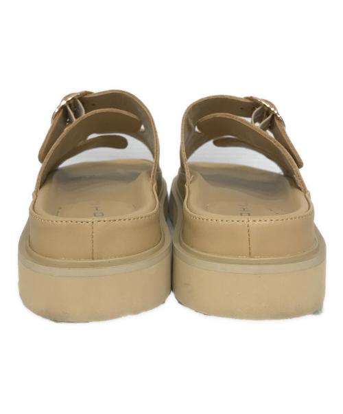 MOHI（モヒ）MOHI (モヒ) レザーコンフォートボリュームソールサンダル ブラウン サイズ:39の古着・服飾アイテム