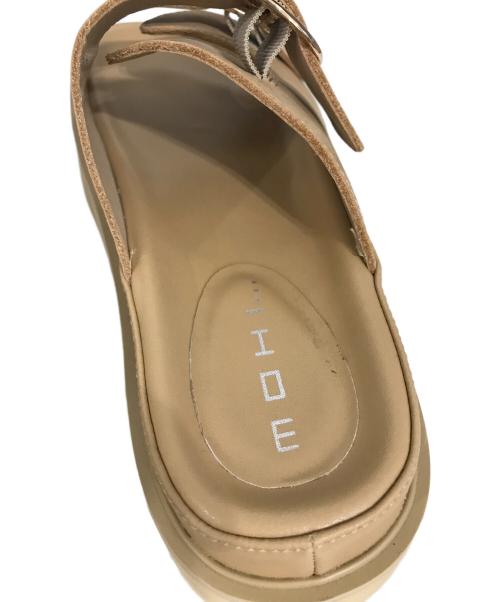 MOHI（モヒ）MOHI (モヒ) レザーコンフォートボリュームソールサンダル ブラウン サイズ:39の古着・服飾アイテム