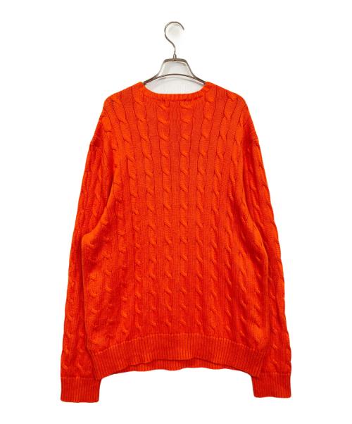 POLO RALPH LAUREN（ポロ・ラルフローレン）POLO RALPH LAUREN (ポロ・ラルフローレン) ケーブルニット オレンジ サイズ:XLの古着・服飾アイテム
