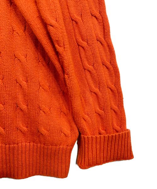 POLO RALPH LAUREN（ポロ・ラルフローレン）POLO RALPH LAUREN (ポロ・ラルフローレン) ケーブルニット オレンジ サイズ:XLの古着・服飾アイテム