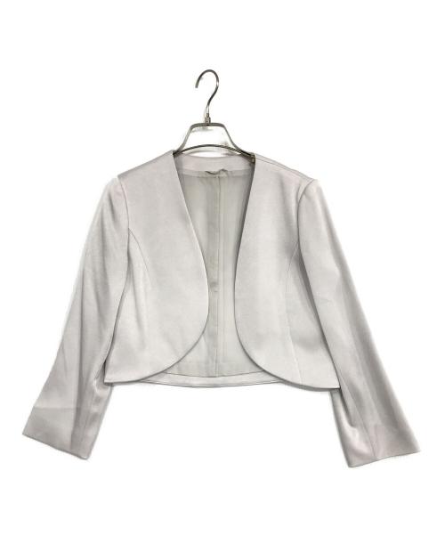 ANAYI（アナイ）ANAYI (アナイ) ノーカラーショートジャケット グレー サイズ:38の古着・服飾アイテム