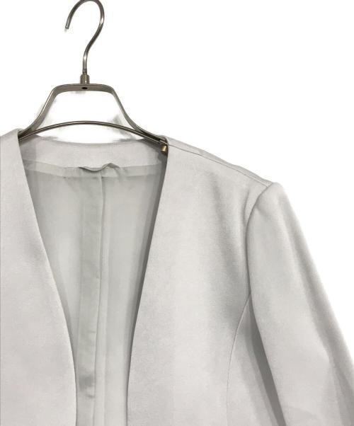 ANAYI（アナイ）ANAYI (アナイ) ノーカラーショートジャケット グレー サイズ:38の古着・服飾アイテム