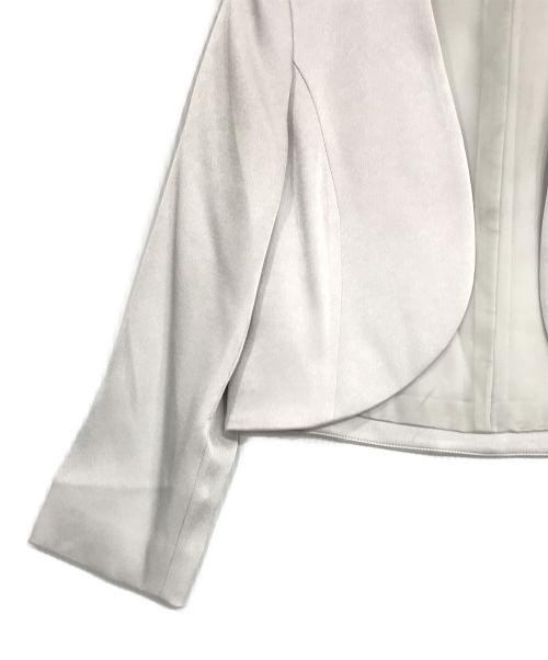 ANAYI（アナイ）ANAYI (アナイ) ノーカラーショートジャケット グレー サイズ:38の古着・服飾アイテム