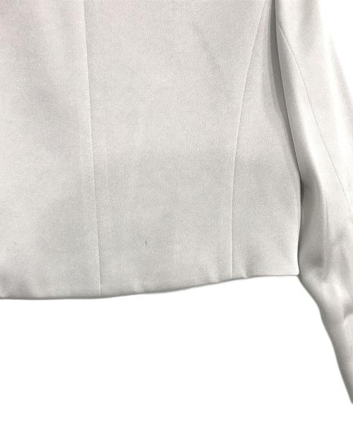 ANAYI（アナイ）ANAYI (アナイ) ノーカラーショートジャケット グレー サイズ:38の古着・服飾アイテム