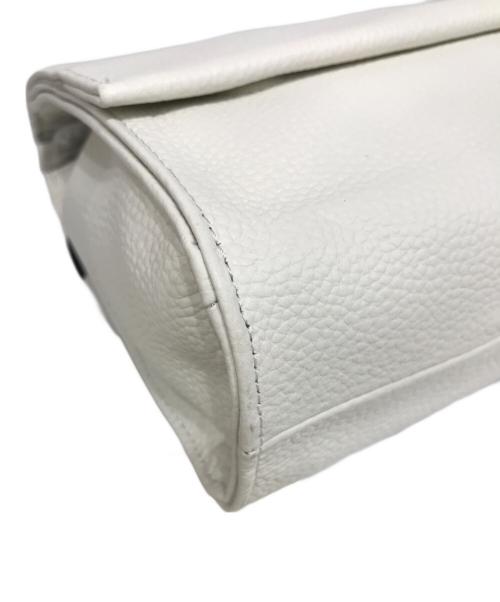 ear PAPILLONNER（イアパピヨネ）ear PAPILLONNER (イアパピヨネ) 柄 ワイドテープ ショルダー バッグ ホワイトの古着・服飾アイテム