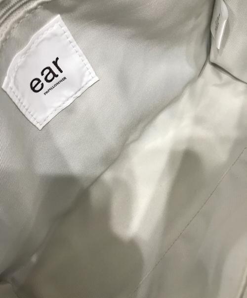 ear PAPILLONNER（イアパピヨネ）ear PAPILLONNER (イアパピヨネ) 柄 ワイドテープ ショルダー バッグ ホワイトの古着・服飾アイテム