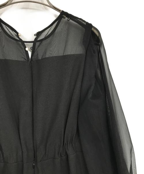 PREFERIR（プレフェリール）PREFERIR (プレフェリール) シアースリーブドレス ブラック サイズ:Lの古着・服飾アイテム