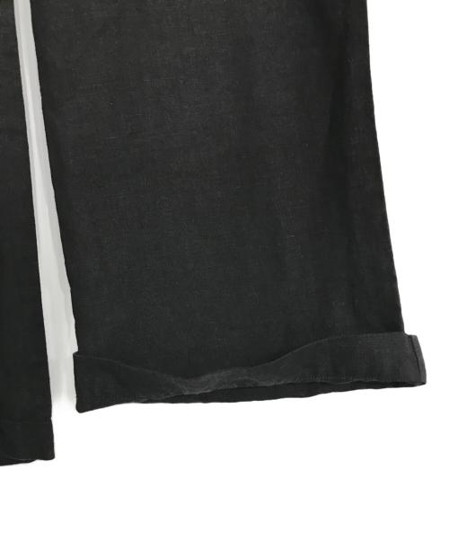 Plage（プラージュ）Plage (プラージュ) 製品加工 Linen ストレート パンツ ブラック サイズ:34の古着・服飾アイテム