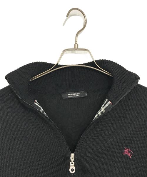 BURBERRY BLACK LABEL（バーバリーブラックレーベル）BURBERRY BLACK LABEL (バーバリーブラックレーベル) ドライバーズニット ブラック サイズ:3の古着・服飾アイテム