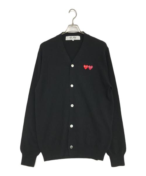 PLAY COMME des GARCONS（プレイコムデギャルソン）PLAY COMME des GARCONS (プレイ コムデギャルソン) Unisex V-Neck Cardigan ブラック サイズ:XLの古着・服飾アイテム