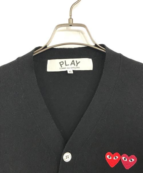 PLAY COMME des GARCONS（プレイコムデギャルソン）PLAY COMME des GARCONS (プレイ コムデギャルソン) Unisex V-Neck Cardigan ブラック サイズ:XLの古着・服飾アイテム
