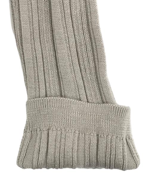 THREE DOTS（スリードッツ）THREE DOTS (スリードッツ) シルク綿リブカーディガン グレー サイズ:Sの古着・服飾アイテム