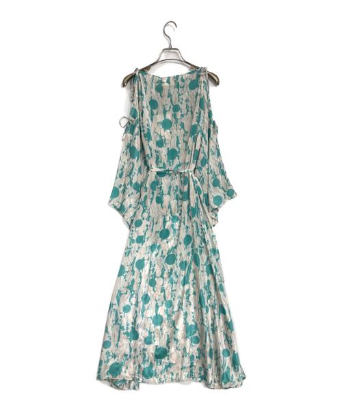 AEWEN MATOPH（イウエン マトフ）AEWEN MATOPH (イウエン マトフ) 総柄ワンピース グリーン×ベージュ サイズ:36の古着・服飾アイテム