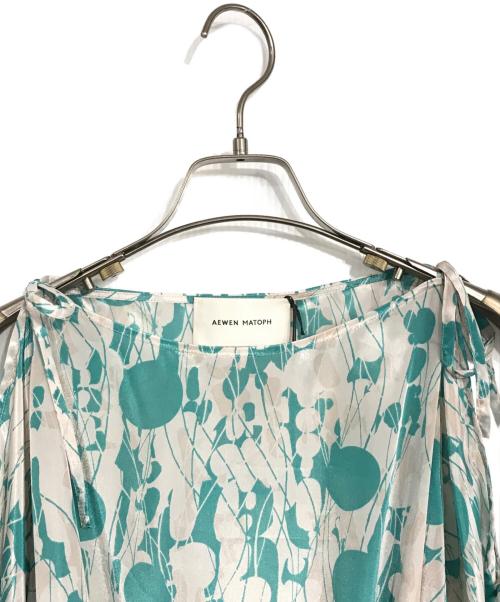 AEWEN MATOPH（イウエン マトフ）AEWEN MATOPH (イウエン マトフ) 総柄ワンピース グリーン×ベージュ サイズ:36の古着・服飾アイテム