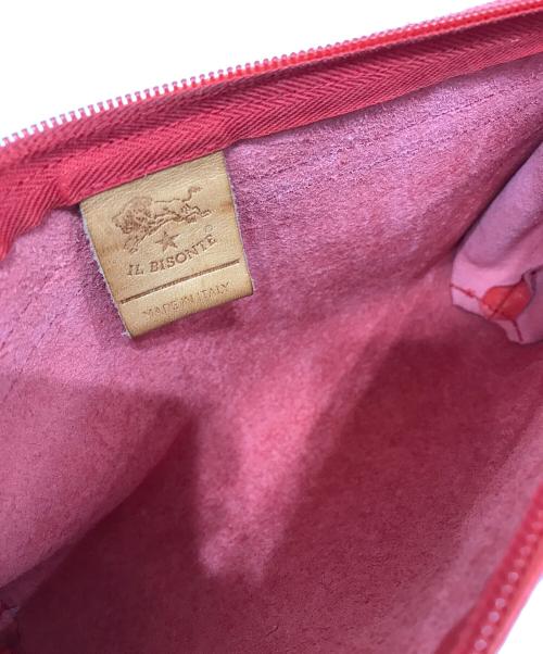 IL BISONTE（イル ビゾンテ）IL BISONTE (イル ビゾンテ) フラップ レザーショルダーバッグ オレンジの古着・服飾アイテム