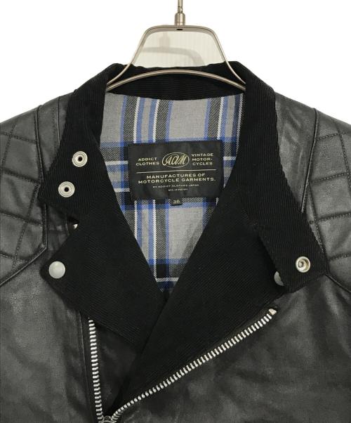 ADDICT CLOTHES（アディクト クローズ）ADDICT CLOTHES (アディクト クローズ) オイルドレジスタンスジャケット/Waxed Resistance Jacket ブラック サイズ:38の古着・服飾アイテム