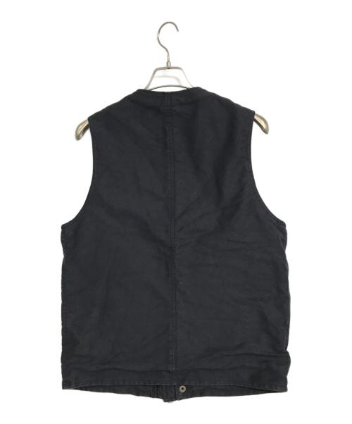 ADDICT CLOTHES（アディクト クローズ）ADDICT CLOTHES (アディクト クローズ) COTTON ULSTER VEST ブラック サイズ:40の古着・服飾アイテム