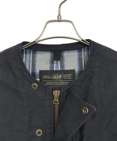 ADDICT CLOTHES（アディクト クローズ）ADDICT CLOTHES (アディクト クローズ) COTTON ULSTER VEST ブラック サイズ:40の古着・服飾アイテム