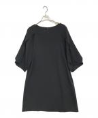 ADOREアドーア）の古着「ドライタッチジョーゼットスリットスリーブワンピース」｜ブラック