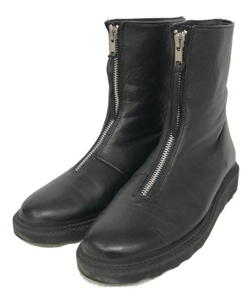 Caminando（カミナンド）Caminando (カミナンド) フロントジップブーツ ブラック サイズ:8の古着・服飾アイテム