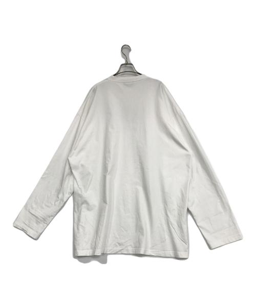 BALENCIAGA（バレンシアガ）BALENCIAGA (バレンシアガ) PARISプリントオーバーサイズ長袖カットソー ホワイト サイズ:3の古着・服飾アイテム