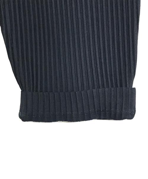 HOMME PLISSE ISSEY MIYAKE（オム プリッセ イッセイ ミヤケ）HOMME PLISSE ISSEY MIYAKE (オムプリッセ イッセイ ミヤケ) プリーツパンツ 消しプリーツパンツ ネイビー サイズ:3の古着・服飾アイテム