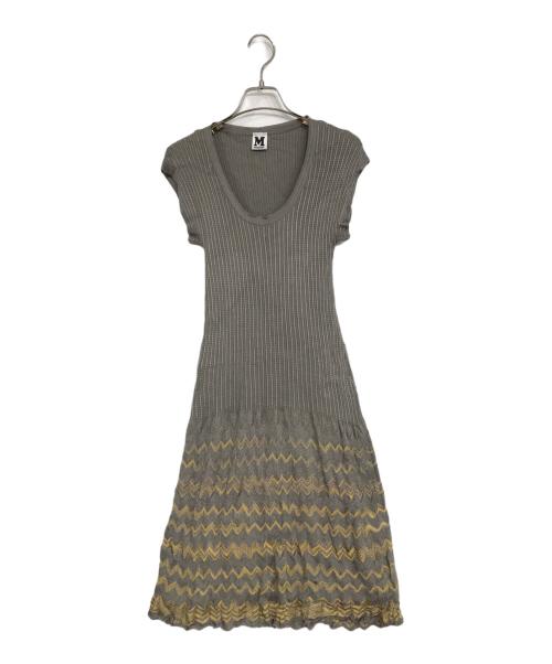 missoni（ミッソーニ）missoni (ミッソーニ) ニットワンピース グレー サイズ:46の古着・服飾アイテム