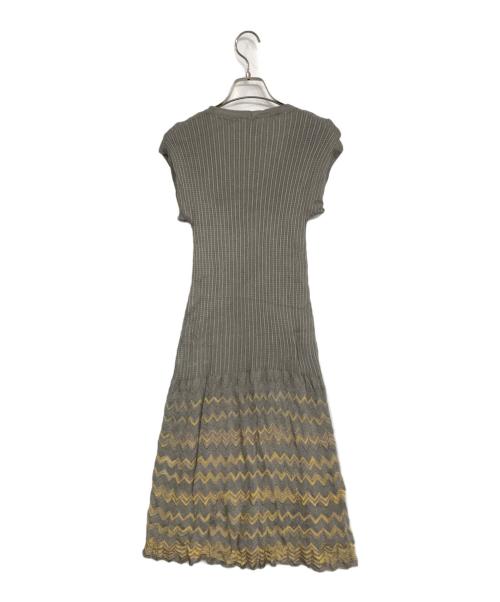 missoni（ミッソーニ）missoni (ミッソーニ) ニットワンピース グレー サイズ:46の古着・服飾アイテム