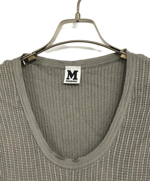 missoni（ミッソーニ）missoni (ミッソーニ) ニットワンピース グレー サイズ:46の古着・服飾アイテム