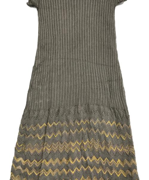 missoni（ミッソーニ）missoni (ミッソーニ) ニットワンピース グレー サイズ:46の古着・服飾アイテム