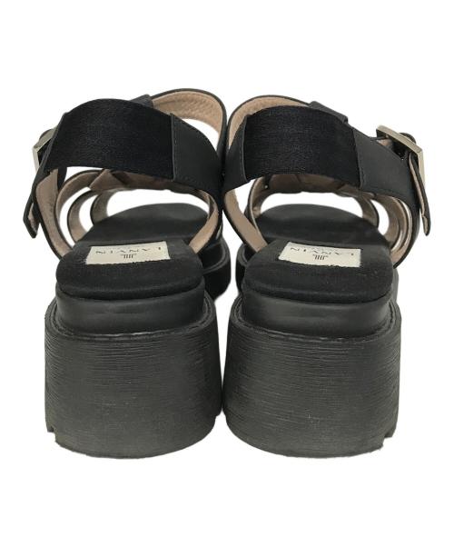 LANVIN en Bleu（ランバンオンブルー）LANVIN en Bleu (ランバンオンブルー) ストラップヒールサンダル ブラック サイズ:Mの古着・服飾アイテム