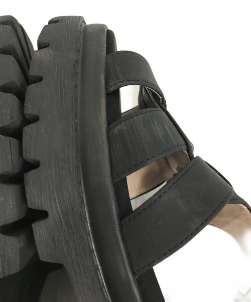 LANVIN en Bleu（ランバンオンブルー）LANVIN en Bleu (ランバンオンブルー) ストラップヒールサンダル ブラック サイズ:Mの古着・服飾アイテム