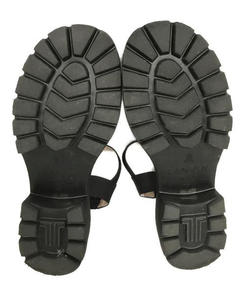 LANVIN en Bleu（ランバンオンブルー）LANVIN en Bleu (ランバンオンブルー) ストラップヒールサンダル ブラック サイズ:Mの古着・服飾アイテム