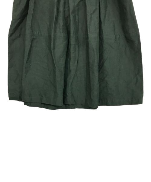 'S Max Mara（エスマックスマーラ）'S Max Mara (エスマックスマーラ) コットンリネンノースリーブワンピース グリーン サイズ:38の古着・服飾アイテム