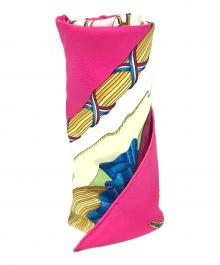 HERMES（エルメス）の古着「LIBERTE EGALITE FRATERNITE REPUBLIQUE FRANCAISE カレ90」｜ピンク