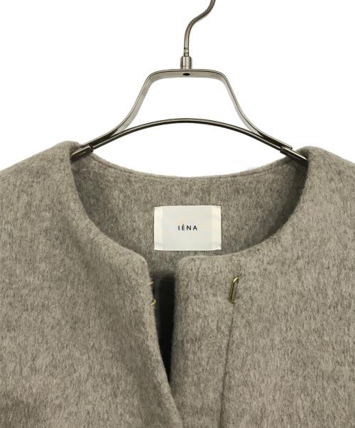 IENA（イエナ）IENA (イエナ) ラムウールノーカラーロングコート グレー サイズ:38の古着・服飾アイテム