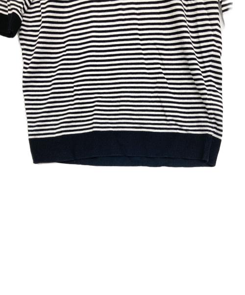 MUSE de Deuxieme Classe（ミューズ ドゥーズィエム クラス）MUSE de Deuxieme Classe (ミューズ ドゥーズィエム クラス) FF grace クルーネックプルオーバー ブラック×ホワイト サイズ:36の古着・服飾アイテム