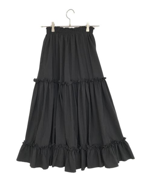 Ame no chi Hare（アメノチハレ）Ame no chi Hare (アメノチハレ) ティアードロングスカート ブラック サイズ:Sの古着・服飾アイテム