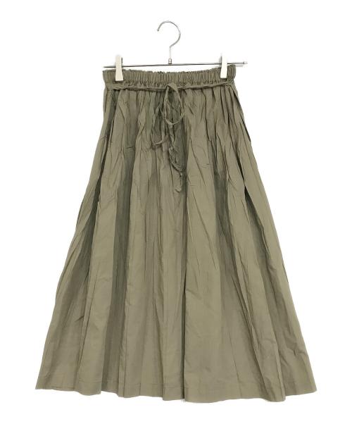 PLEATS PLEASE（プリーツプリーズ）PLEATS PLEASE (プリーツプリーズ) シワ加工スカート オリーブ サイズ:3の古着・服飾アイテム