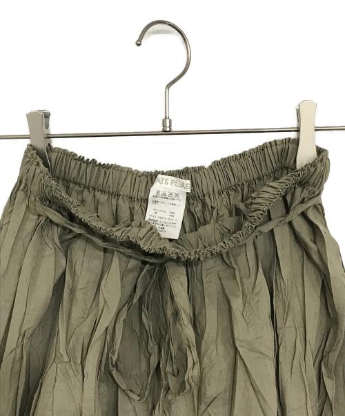 PLEATS PLEASE（プリーツプリーズ）PLEATS PLEASE (プリーツプリーズ) シワ加工スカート オリーブ サイズ:3の古着・服飾アイテム