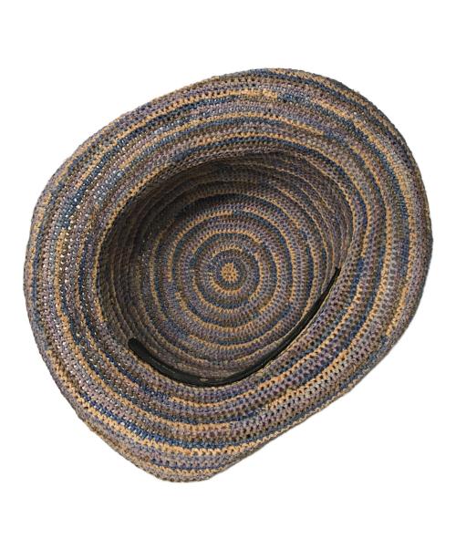 HELEN KAMINSKI（ヘレンカミンスキー）HELEN KAMINSKI (ヘレンカミンスキー) ラフィアハット ベージュ×ブルーの古着・服飾アイテム