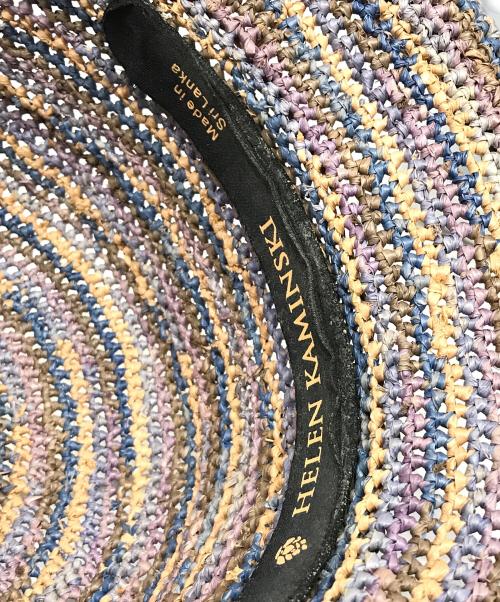 HELEN KAMINSKI（ヘレンカミンスキー）HELEN KAMINSKI (ヘレンカミンスキー) ラフィアハット ベージュ×ブルーの古着・服飾アイテム