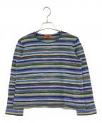 missoniミッソーニ）の古着「ボーダーニット」｜ブルー