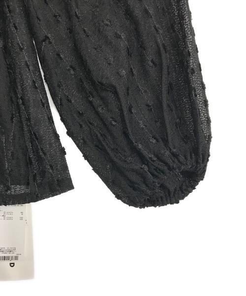 FRAY ID（フレイ アイディー）FRAY ID (フレイ アイディー) ミックスファブリック シアーボウタイブラウス ブラック サイズ:Fの古着・服飾アイテム