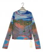 MAISON SPECIALメゾンスペシャル）の古着「ランドスケーププリントトップス」｜ブルー