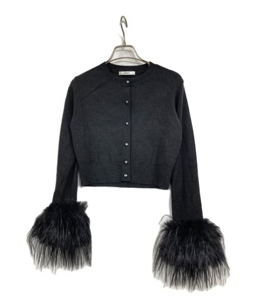 Snidel（スナイデル）Snidel (スナイデル) スリーブファーカーディガン グレー サイズ:ONE SIZEの古着・服飾アイテム